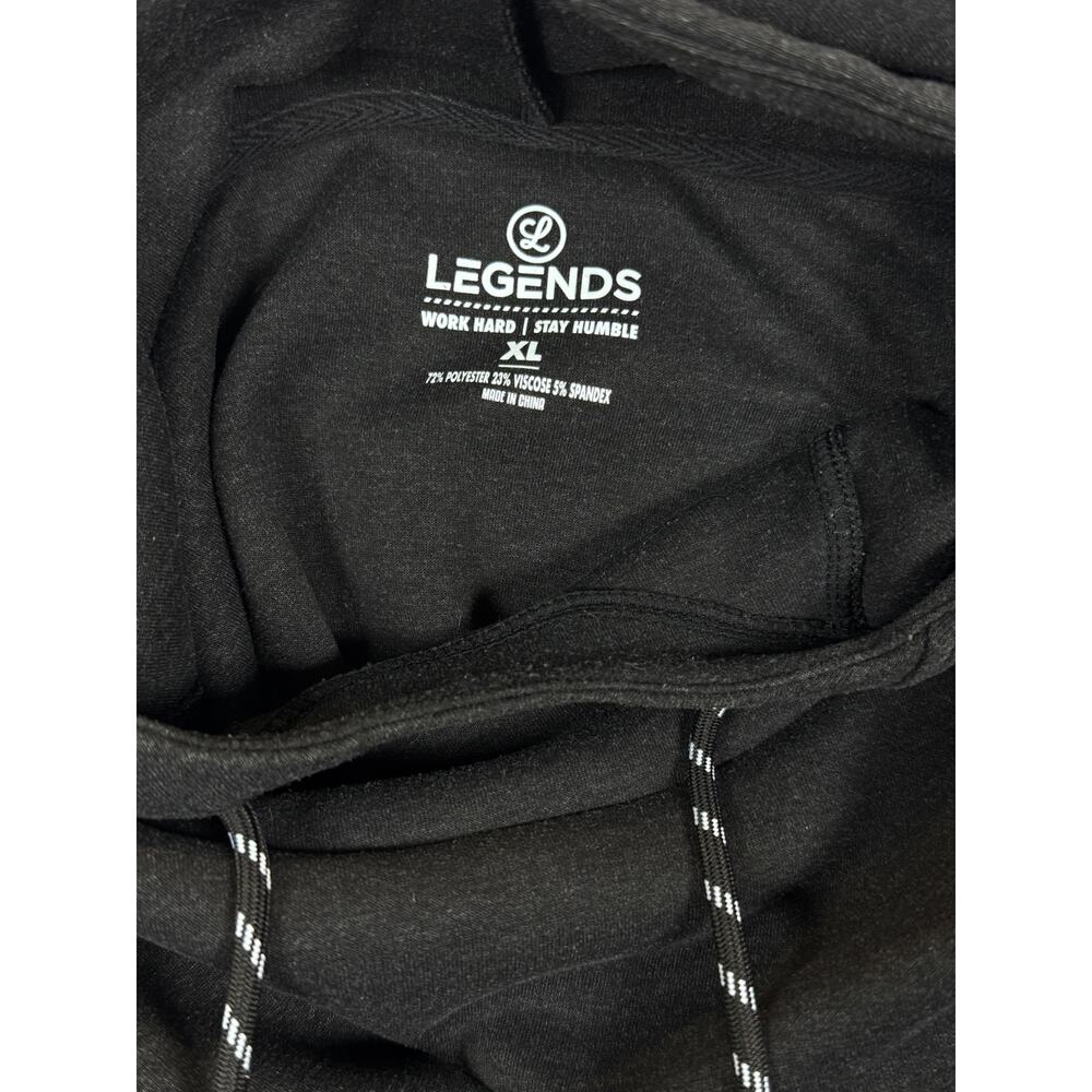 Legends Logan Men’s XL Black Heather High Neck Tech Hoodie Pullover - Picture 7 of 10